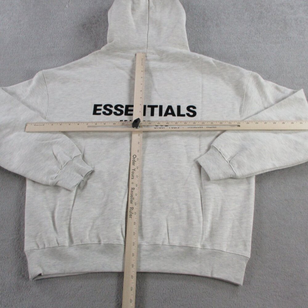 Fear of God Essentials Hoodie Mens Medium Light Oatmeal Heather Sweatshirt NEW - Picture 9 of 12